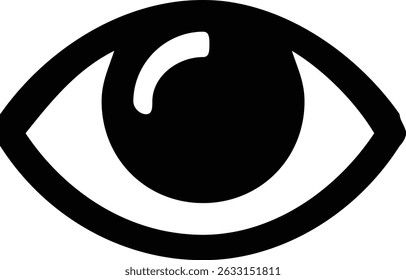 Eye icon vector art black color