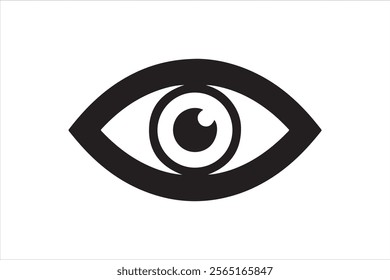 eye icon. eye icon vector. black eye icon on white background.