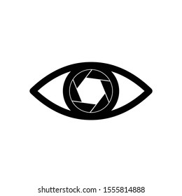 Eye icon - vector black sign