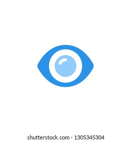 eye icon vector blue monochrome color