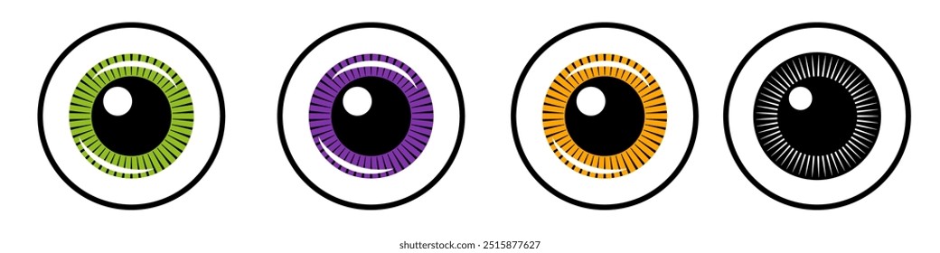 Eye icon vector design, group of objects