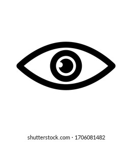 Eye Icon Vector Design Template on white background