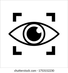 Plantilla de diseño de vectores de iconos oculares en fondo blanco