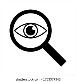 Plantilla de diseño de vectores de iconos oculares en fondo blanco