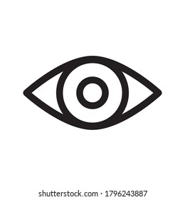 Eye Icon Vector Design Template on white background