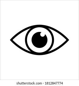 Eye Icon Vector Design Template on background