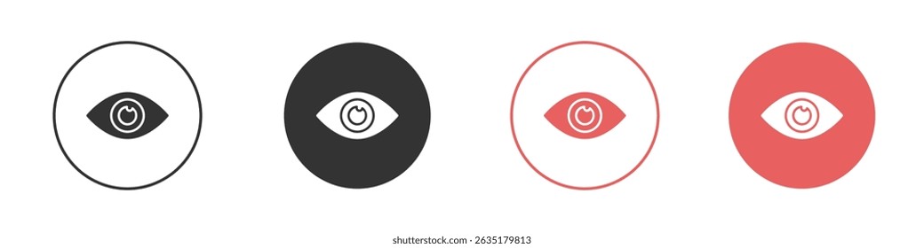 Eye icon vector design template simple and clean style