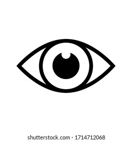 Eye Icon Vector Design for web, isolated on white background