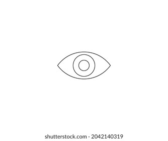Eye Icon Vector Design for web, isolated on white background