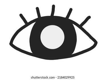 Eye Icon Vector Design for web, isolated on white background.