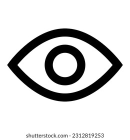 eye icon vector designed in outline lineal minimalist bold sharp style (32px artboard 2px stroke)