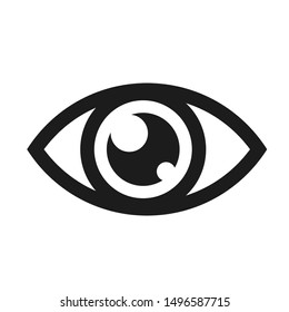 Eye Icon Vector. The eyes reflect the look.  