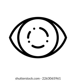 eye icon vector. Eyesight pictogram in flat