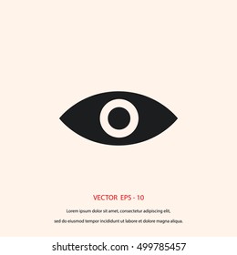 Eye icon vector, flat design best vector icon