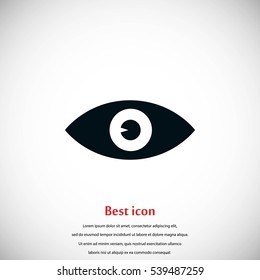 Eye icon vector, flat design best vector icon