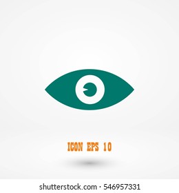 Eye icon vector, flat design best vector icon