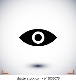 Eye icon vector, flat design best vector icon
