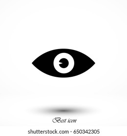 Eye icon vector, flat design best vector icon