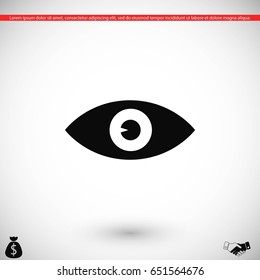 Eye icon vector, flat design best vector icon
