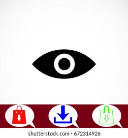 Eye icon vector, flat design best vector icon