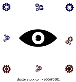 Eye icon vector, flat design best vector icon