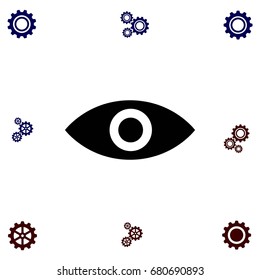 Eye icon vector, flat design best vector icon