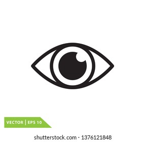 Eye icon vector flat style