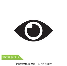 Eye icon vector flat style
