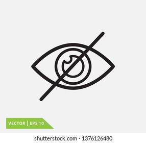 Eye icon vector flat style