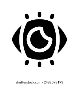 Augensymbol. Vektorgrafik-Glyphensymbol für Ihre Website, Ihr Handy, Ihre Präsentation und Ihr Logo-Design.