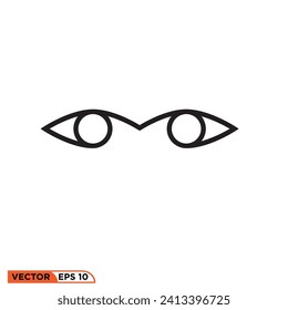 Eye icon vector graphic of template 