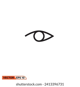 Eye icon vector graphic of template 