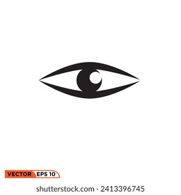 Eye icon vector graphic of template 