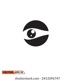 Eye icon vector graphic of template 