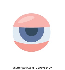 Eye icon vector, human senses icon in flat design style
