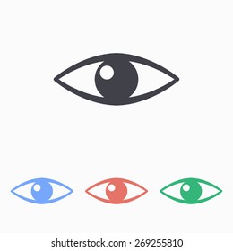 Eye icon, vector illustration.