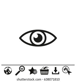 Eye icon - vector illustration