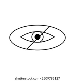 eye icon vector illustration Black Eye icon on white background