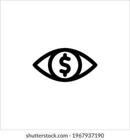 Eye Icon Vector illustration. Design Template on white background. color editable eps 10