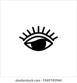 Eye Icon Vector illustration. Design Template on white background. color editable eps 10
