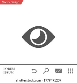 Eye icon. Vector illustration EPS 10.
