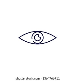 eye icon, Vector illustration. flat icon vector