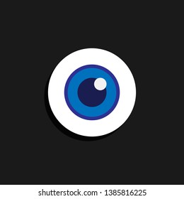 Eye icon vector illustration. Flat design style. Modern style eye sign for vision, looking and surveillance.