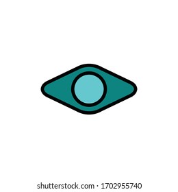 eye icon vector illustration flat