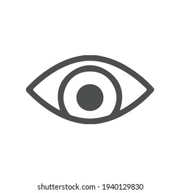 Eye icon, vector illustration. Flat design style. vector eye icon illustration isolated on White background, eye icon Eps10. eye icons graphic design vector symbols.