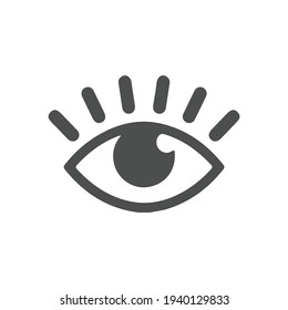 Icono ocular, ilustración vectorial. Diseño plano. ilustración de icono de ojo vector aislado en fondo blanco, icono de ojo Eps10. símbolos vectoriales de diseño gráfico de iconos oculares.