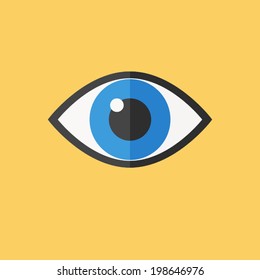 Eye icon , Vector illustration flat design