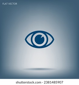 Eye icon - vector illustration flat icon.