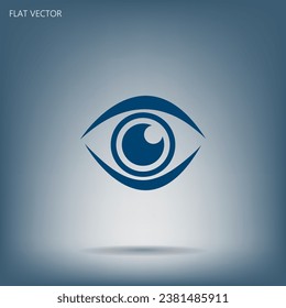 Eye icon - vector illustration flat icon.