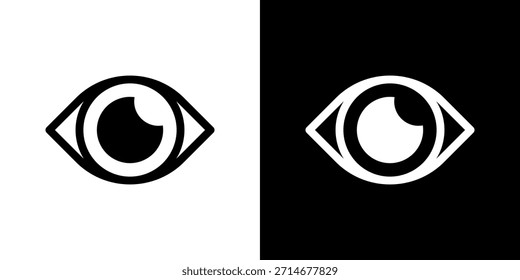 Ilustración vectorial de ícono de ojo. Diseño De Línea Fresca Construido Para Una Flexibilidad Creativa En Versiones Claras Y Oscuras.